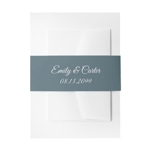 Harvest Petals and Painted Skies Invitation Belly Band (Front Example)