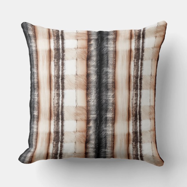 Harvest Plaid Throw Pillow (Front)