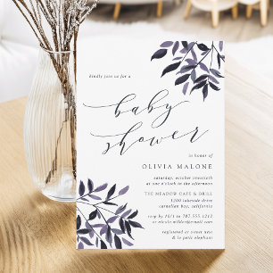 Harvest Plum Baby Shower Invitation