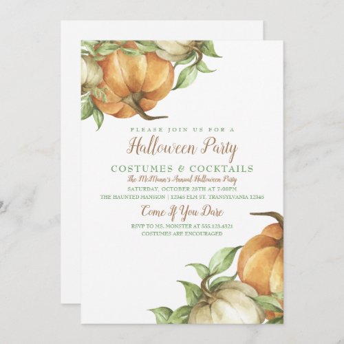 Harvest Pumpkin Invitation