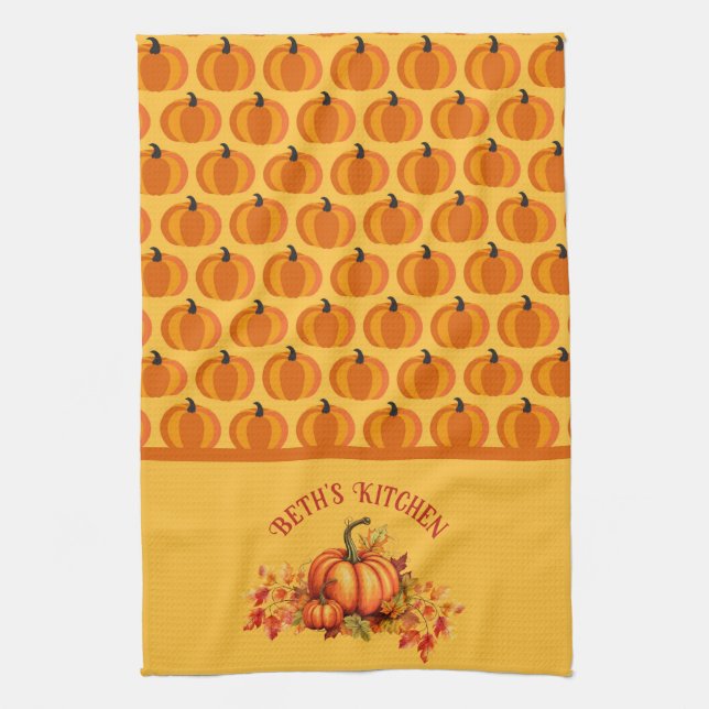 Harvest Pumpkin Patch Kitchen Towel (Vertical)