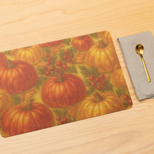 Harvest Pumpkin Pattern – Fall Thanksgiving Cloth Placemat