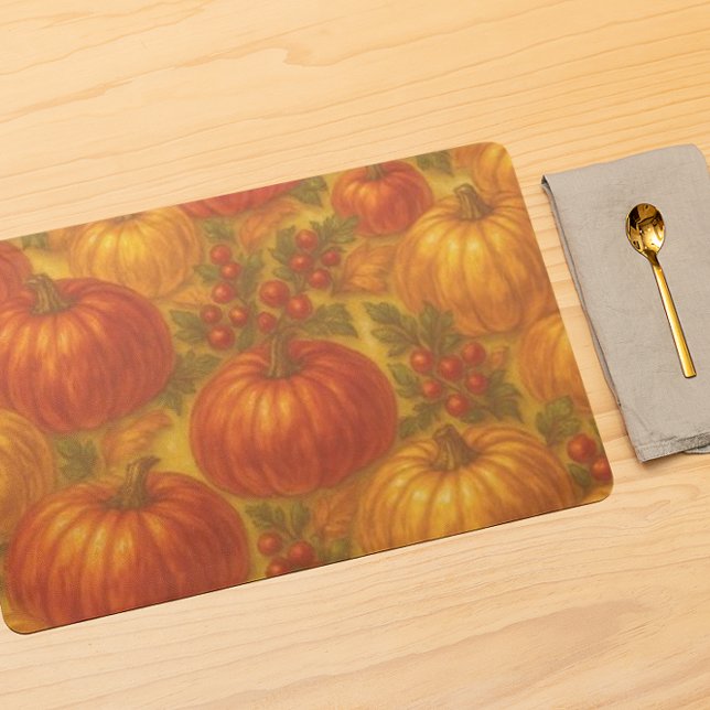 Harvest Pumpkin Pattern – Fall Thanksgiving Cloth Placemat (Creator Uploaded)