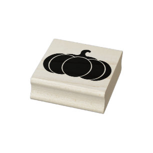 Harvest Pumpkin Silhouette Rubber Stamp