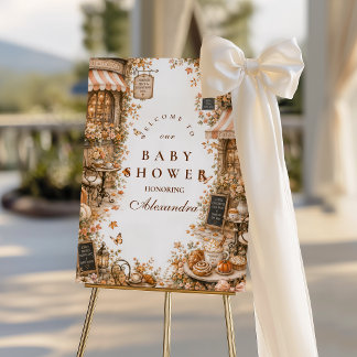 Harvest Pumpkin Spice Baby Shower Foam Board