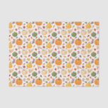 Harvest Pumpkins and Autumn Leaves Pattern Tissue Paper