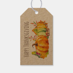 Harvest Pumpkins, Leaves and Foliage Gift Tags