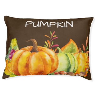 Harvest Pumpkins, Leaves and Foliage Pet Bed