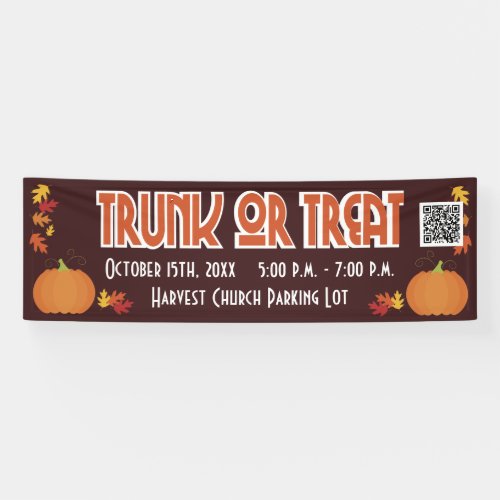 Harvest QR Code Trunk or Treat Banner