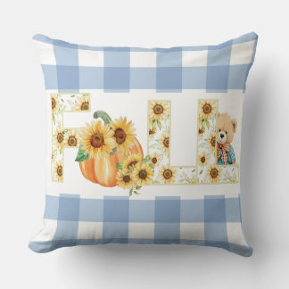 Harvest Ride – Teddy in Vintage Truck Reversible Throw Pillow