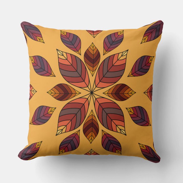 Harvest Rosette Throw Pillow (Front)