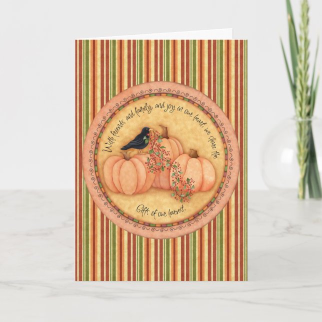 Harvest Round about Holiday Card (Front)