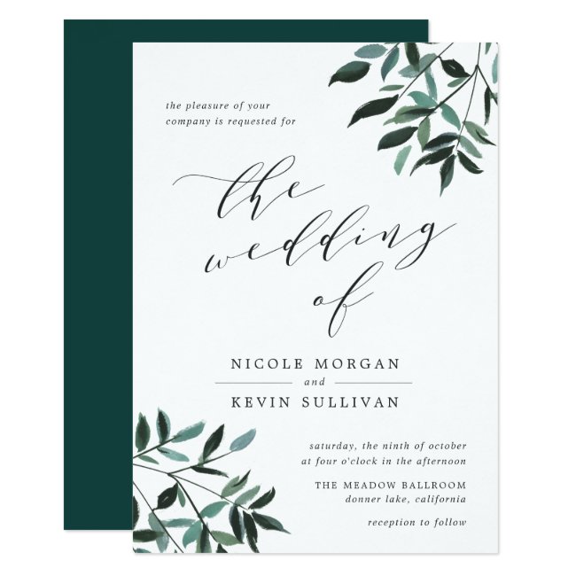 Harvest Sage | Watercolor Wedding Invitation