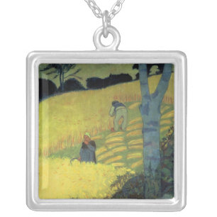 Harvest Scene Silver Plated Necklace