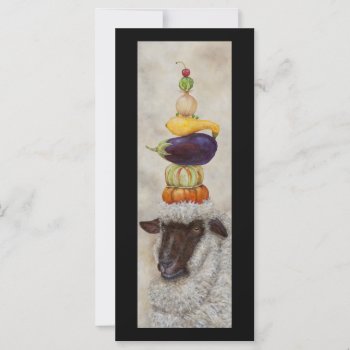 Harvest Sheep Flat Card by vickisawyer at Zazzle
