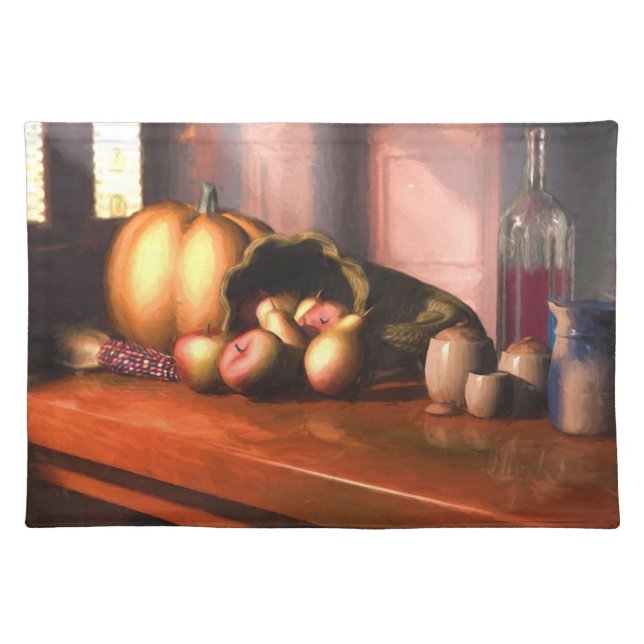 Harvest Still Life - Thanksgiving Place mat (Front)