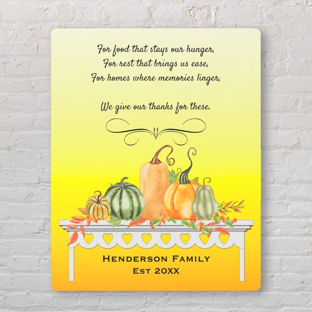 Harvest Table Thankful Blessing Metal Wall Art (Creator Uploaded)