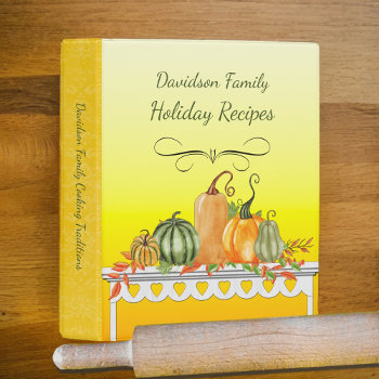 Harvest Table Thankful Blessing Recipe Mini Binder by pinkladybugs at Zazzle