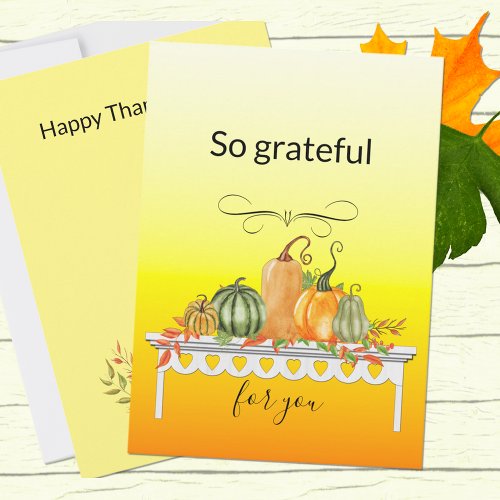 Harvest Table Thanksgiving Holiday Card