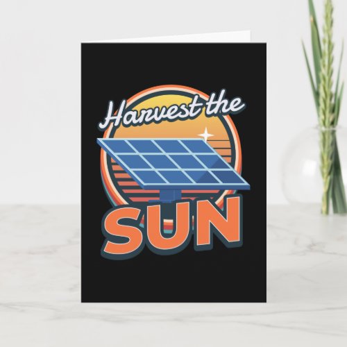 Harvest The Sun Solar Photovoltaic Sun Card