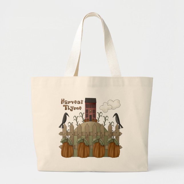 "Harvest Thyme" Autumn Tote Bag (Front)
