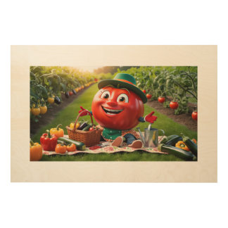 Harvest Time in the Vegetable Garden Wood Wall Art