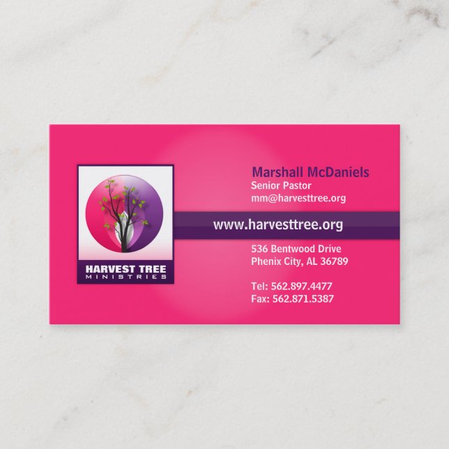Harvest Tree Religious Business Card (Front)
