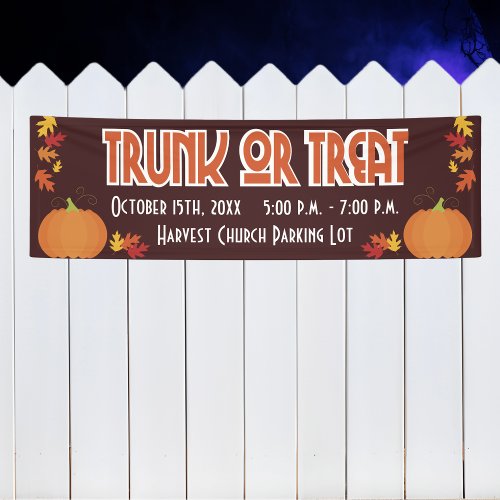 Harvest Trunk or Treat Banner