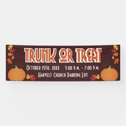 Harvest Trunk or Treat Banner