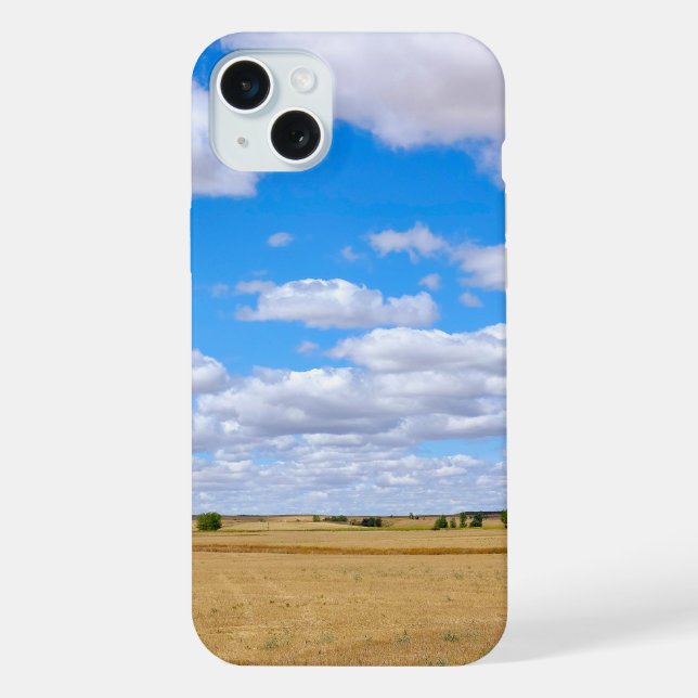Harvested wheat fields  iphone case (Back)