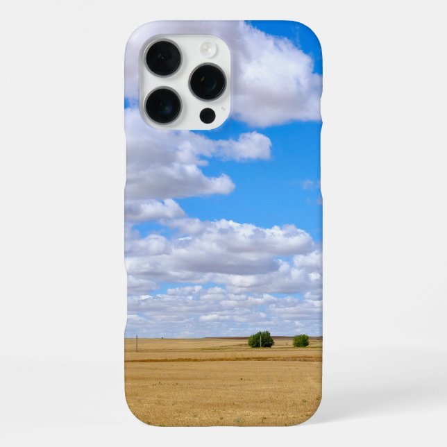 Harvested wheat fields  iPhone case (Back)