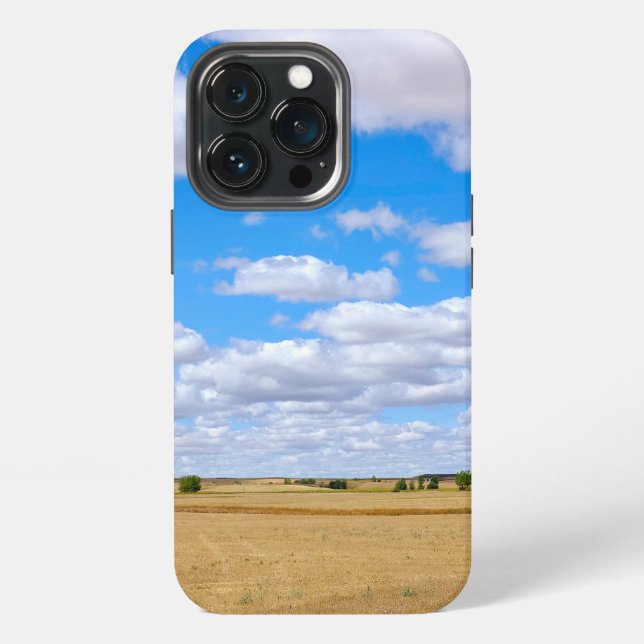 Harvested wheat fields  iphone case (Back)
