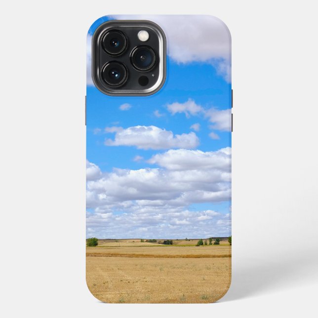 Harvested wheat fields  iphone case (Back)