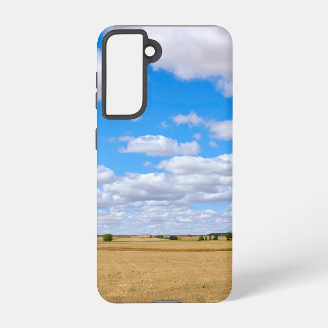 Harvested wheat fields  samsung galaxy case (Back)
