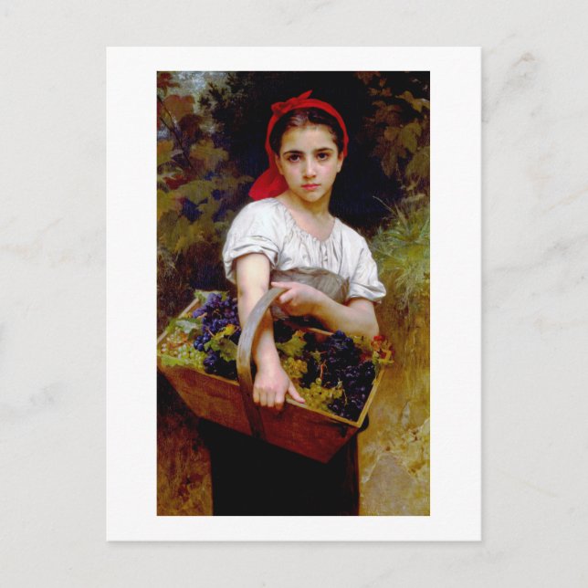 Harvester, Bouguereau Postcard (Front)