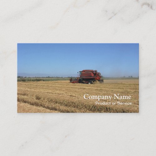 Harvester business card