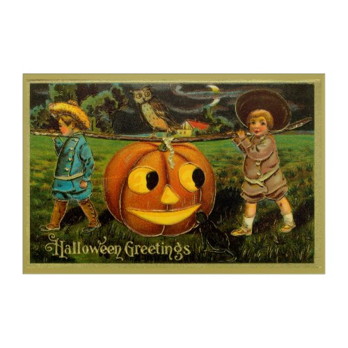 Harvesting Pumpkin for Halloween Jack_o_Lantern Acrylic Print