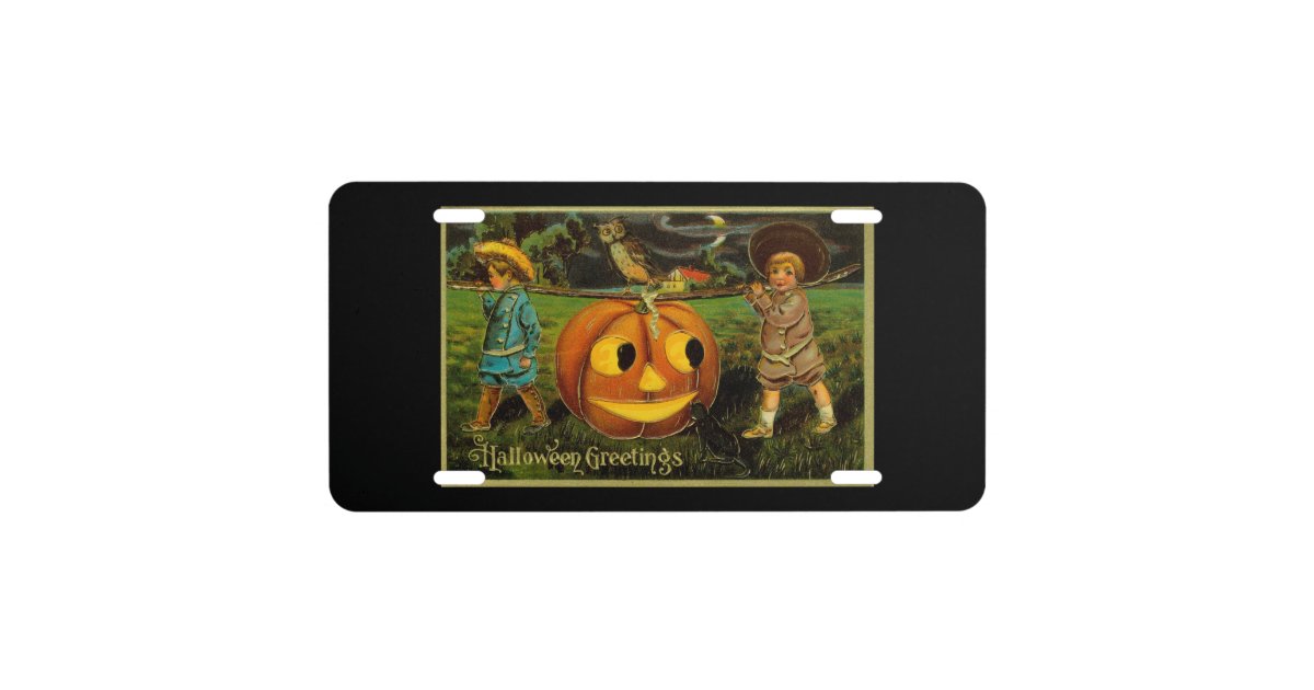 Stripes Happy Halloween Garden Flag Jack-O'-Lantern Black Cat Bat