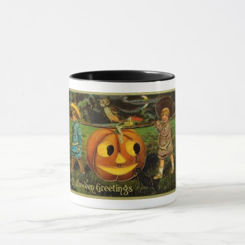 Harvesting Pumpkin for Halloween Jack_o_Lantern Mug