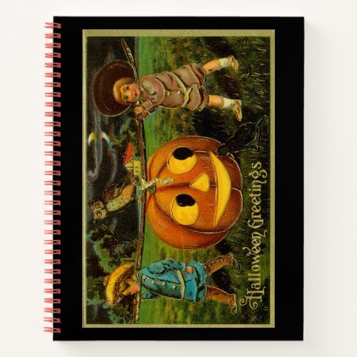 Harvesting Pumpkin for Halloween Jack_o_Lantern Notebook