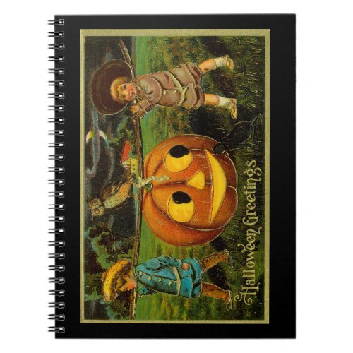 Harvesting Pumpkin for Halloween Jack_o_Lantern Notebook