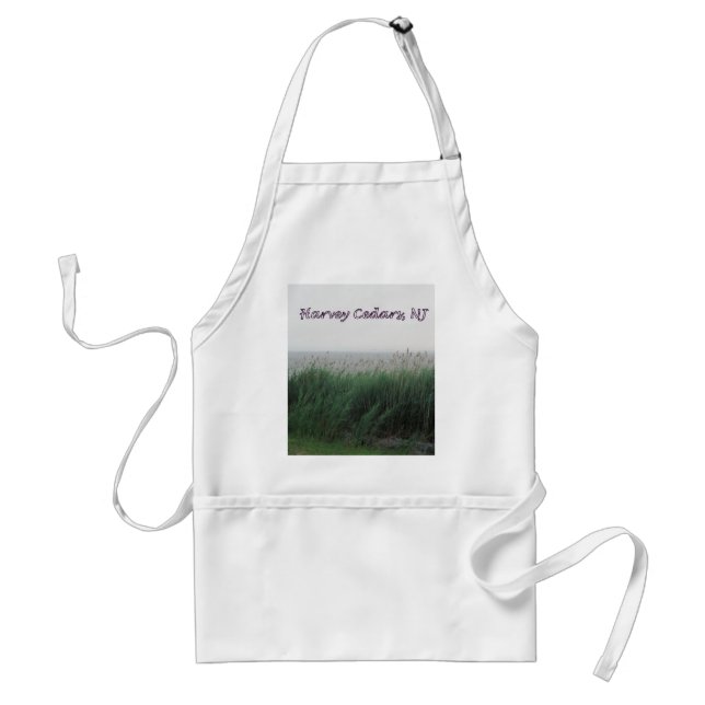 Harvey Cedars, NJ:  Bay with Green Grass/Reeds Adult Apron (Front)