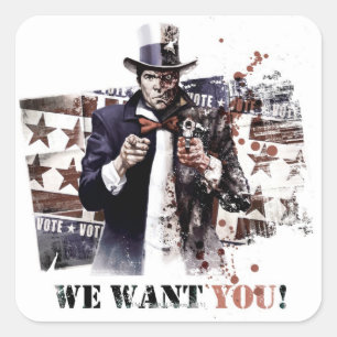 Harvey Dent - We Want You! Square Sticker