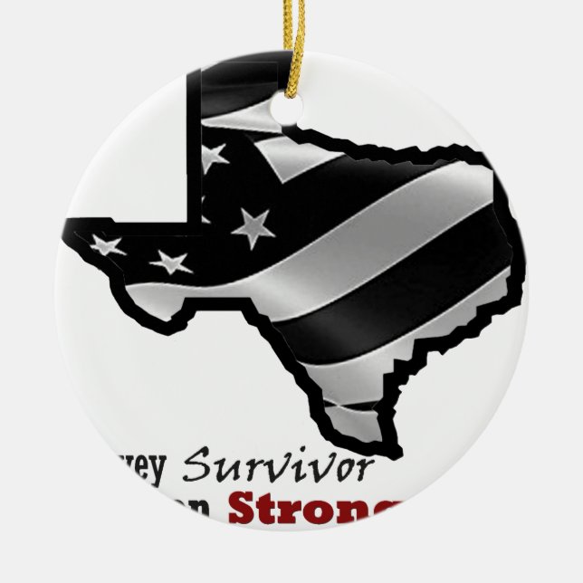 Harvey Design bk wht rd.gif Ceramic Ornament (Front)