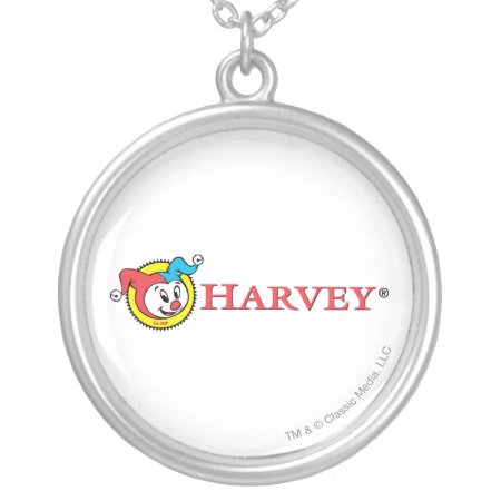 Harvey Logo 1 Silver Plated Necklace
