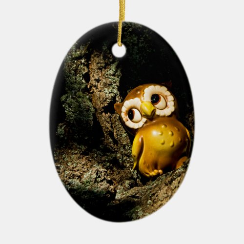 Harvey the Owl I Ceramic Ornament