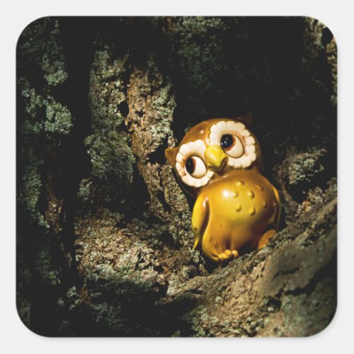 Harvey the Owl I Square Sticker