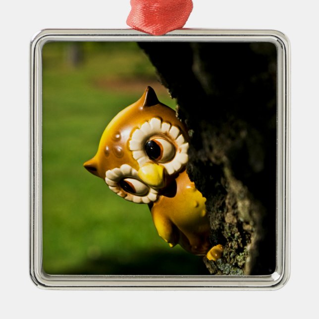 Harvey the Owl II Metal Ornament (Front)