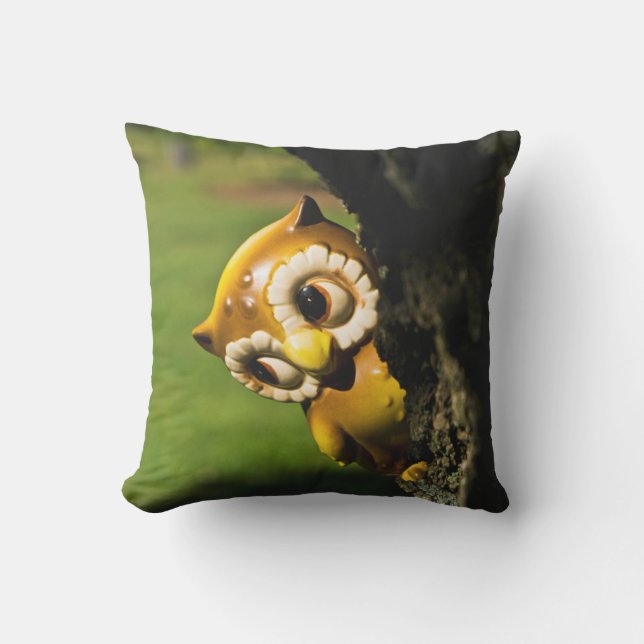 Harvey the Owl II Outdoor Pillow (Front)