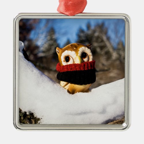 Harvey the Owl IV Metal Ornament